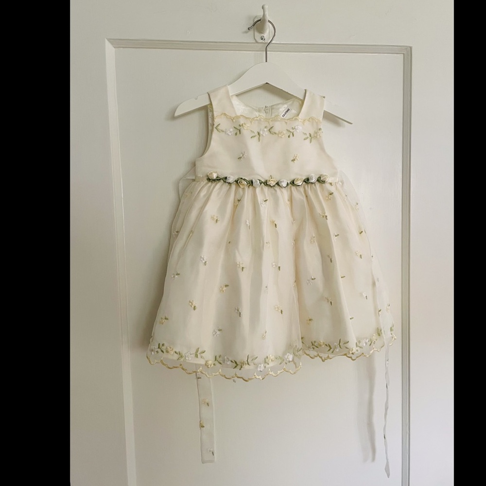 American Princess Ivory Floral Dress 24M